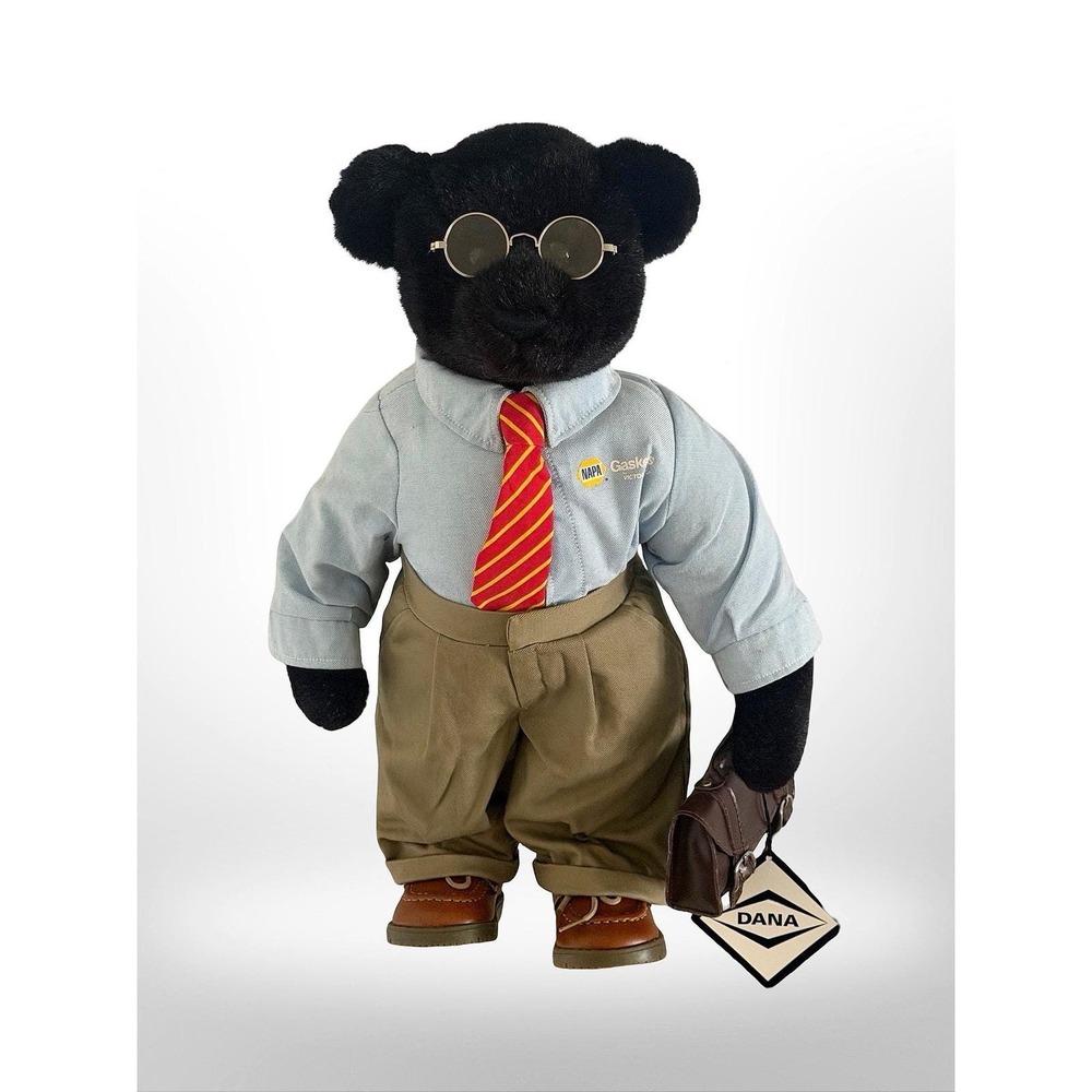 Douglas Dana NAPA Gaskets Teddy Bear Limited 1st Edition Black Jointed 16in